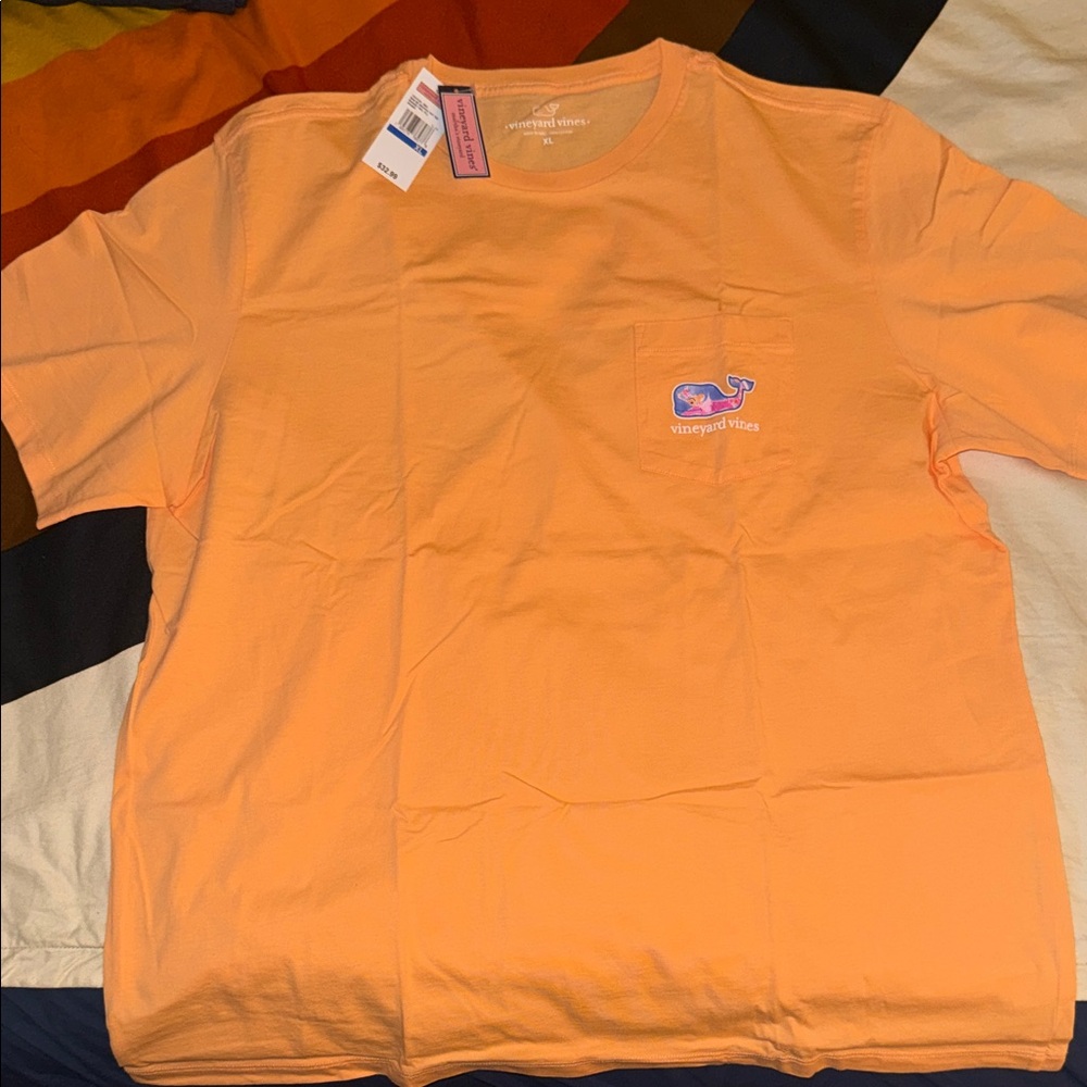 Vineyard Vines Men's Bright Orange Tee